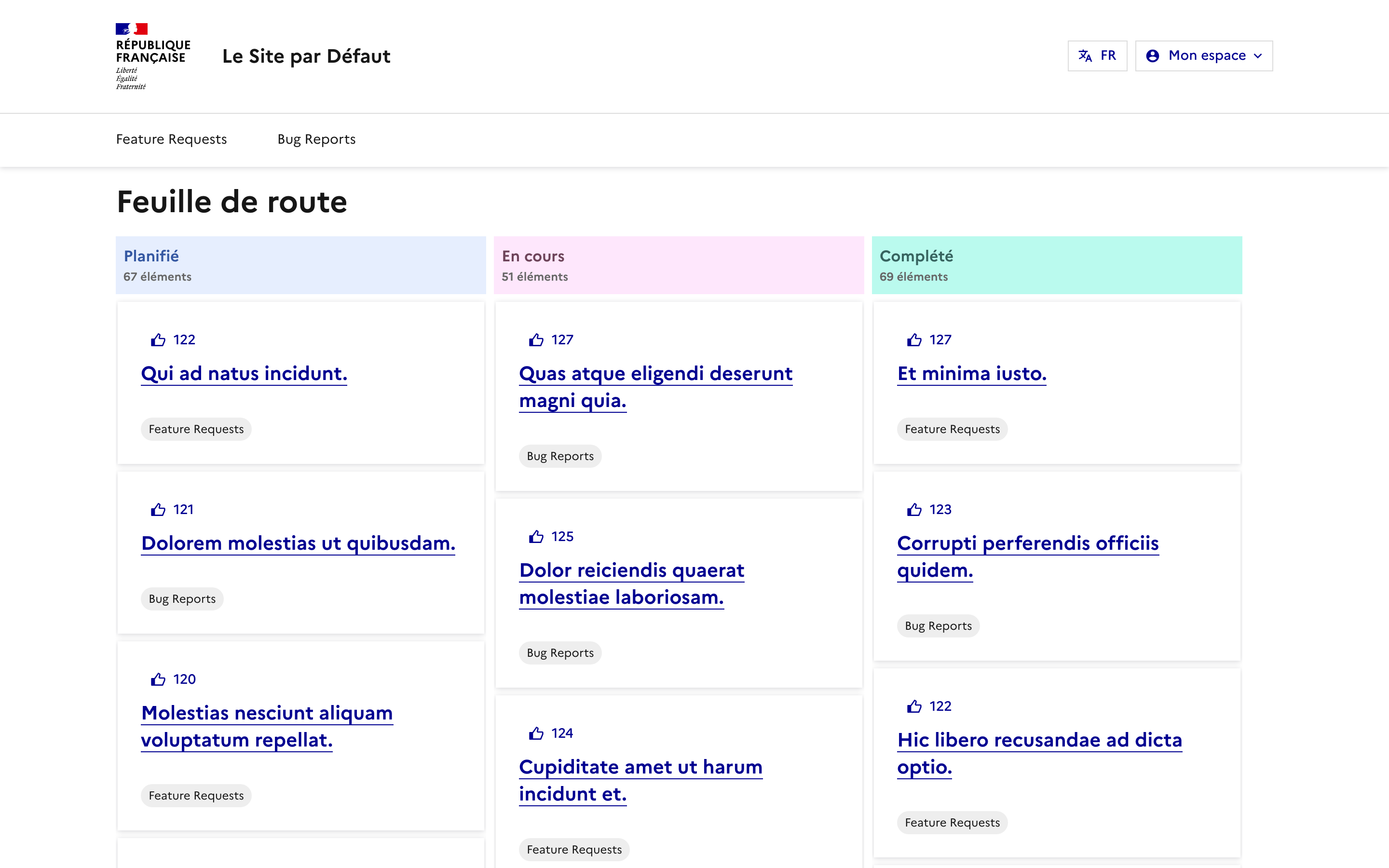 Feuille de route